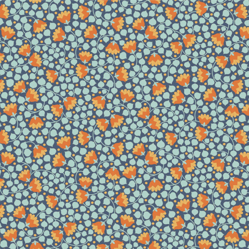 Tilda Patchwork Stoff Baumwolle - Wallflower - Bellflower Prussian